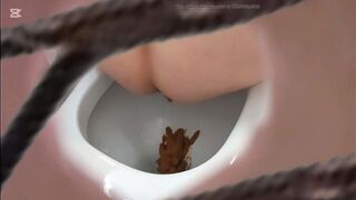 girl pooping in the Toilette - video 2