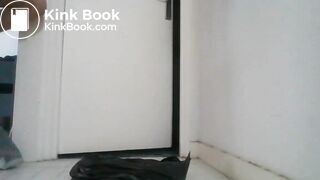 Sexy poopgirl defecates on the floor