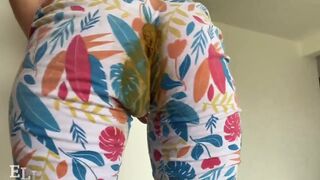 girl with fat ass shits pants