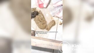 Beautiful girl poops in the toilet 58