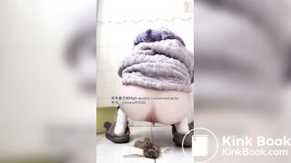 Beautiful girl poops in the toilet 58