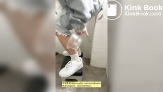 Beautiful girl poops in the toilet 60