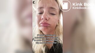 Blondie girl toilet selfie