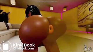 Girl big dump on de floor