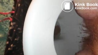 RED PUBIC HAIR ON THE TOILET_POT