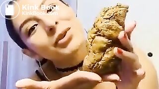 Colombian girl drops a giant toy to make a giant nugget