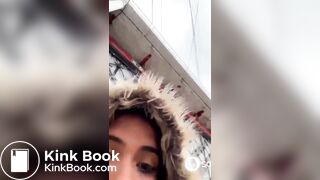 Sexy girl pantypoop outdoors