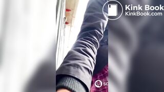 Sexy girl pantypoop outdoors