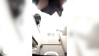 Japanese girl public toilet poop