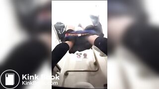 Japanese girl public toilet poop