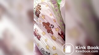 Huge diaper girl poop