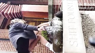 shitting on the shit fountain