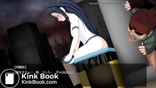 Girl Pooping in a Toilet Box in a Cemetery