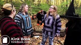 She sits in a cauldron