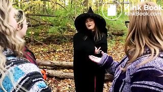 She sits in a cauldron