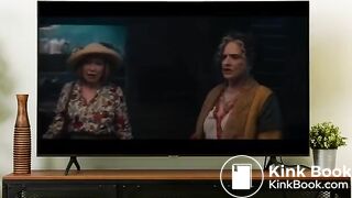 She sits in a cauldron