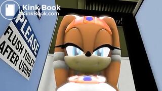 Macro Tikal poops in toilet