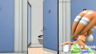 Macro Tikal poops in toilet