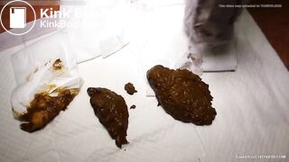 Chubby girl Diarrhea white panties