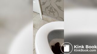 sexy brunette big poop (up close)