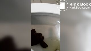 sexy brunette big poop (up close)