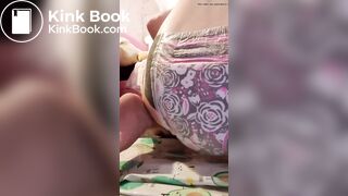 Sexy Hot British Girl Huge Black & Pink Diaper Poop