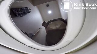 Voyeur girls shitting and pissing in the toilet POV