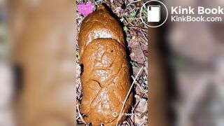 A girl on vacation shits