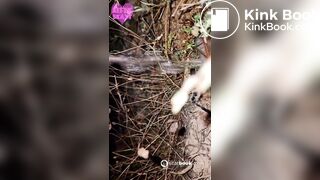 A girl on vacation shits