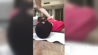 Hot scat mistress force slave to eat