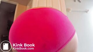 Sexy Hot Pregnant Blonde Girl Creamy Pink Panty Poop