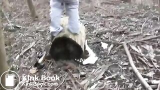 WINTER POO IN THE WOODS