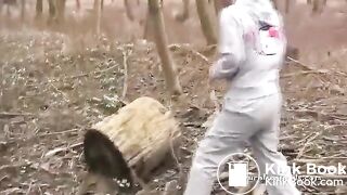 WINTER POO IN THE WOODS