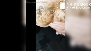 French scat couple is playing with poo - video 2