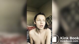 Gorgeous girl eating her shit PART 1