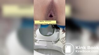 Beautiful girl poops in the toilet 35