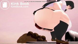 BBW unloads on toilet - video 2