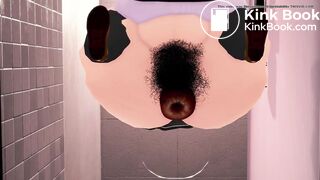 BBW unloads on toilet - video 2