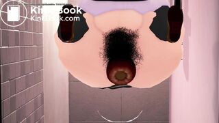 BBW unloads on toilet - video 2