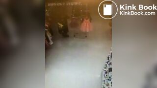 Ancient vid lady leaving a poop trail