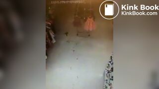 Ancient vid lady leaving a poop trail