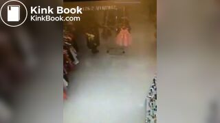 Ancient vid lady leaving a poop trail