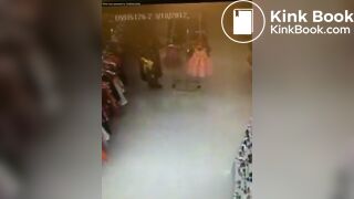 Ancient vid lady leaving a poop trail