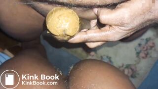 Deep raw dirty anal pounding with ramdom ebony SCAT