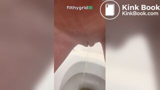 girl pooping on toilet