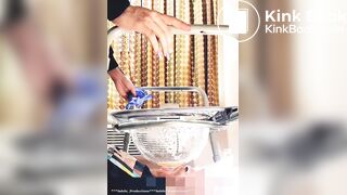 Human toilet gets stuffed with poop femdom