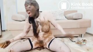 Perverted woman with shit