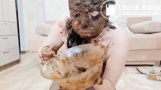 Perverted woman with shit