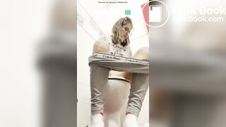 Girl pooping on toilet - video 261