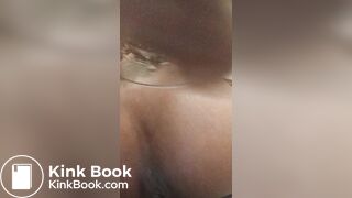 Hard heavy turd stretches Black Ebony bootyhole